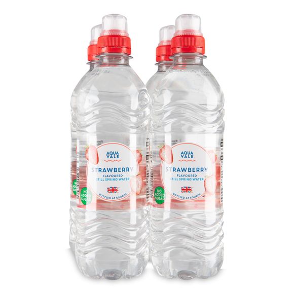 Aqua Vale Strawberry Flavoured Still Spring Water 4x500ml